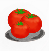 3 tomatoes, red and delicious. png