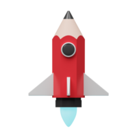 lanzamiento de cohete de lápiz png