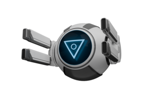 Spherical drone with beam gun png