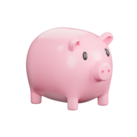 Pink piggy bank png