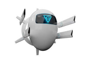 AI drone with wireless beam gun png