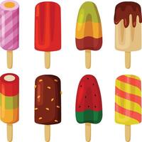 ice cream stick element object collection set vector