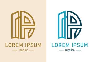 building logo. creative simple logo letter A with building. suitable for hotel, real estate, apartment and more. Simple design editable vector