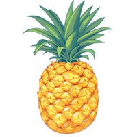 cartone animato ananas logo illustrazione no sfondo Perfetto per Stampa su richiesta png