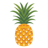 Cartoon Pineapple Logo Illustration No Background Perfect for Print on Demand png