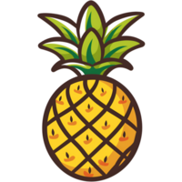 tecknad serie ananas logotyp illustration Nej bakgrund perfekt för skriva ut på efterfrågan png