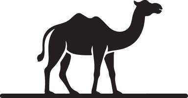 Flat design Camel silhouette,Camel graphic icon. Camel black sign isolated on white background. Camel symbol of desert. illustration vector