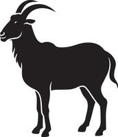 Flat design goat silhouette vector