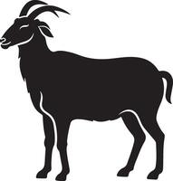 Flat design goat silhouette vector