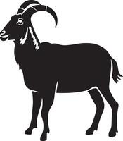 Flat design goat silhouette vector