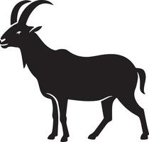 Flat design goat silhouette vector