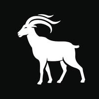 Flat design goat silhouette vector