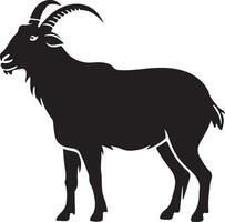 Flat design goat silhouette vector