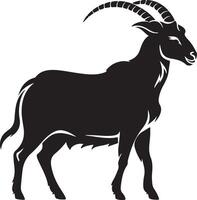 Flat design goat silhouette vector