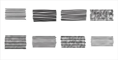 Distortion line. Black glitch minimal texture. Modern abstract distorted pattern. Creative dynamic effect collection on white. Set of geometric wavy stripe vector