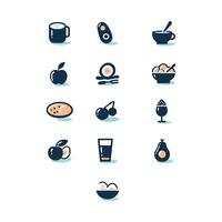 conjunto de iconos de comida vector