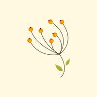 Simple Floral Clipart vector