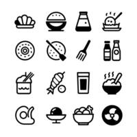 conjunto de iconos de comida vector