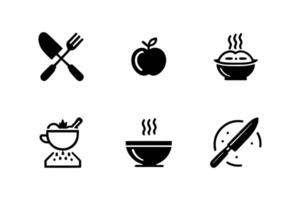 cocinar icono conjunto vector