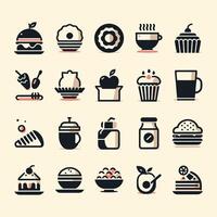 conjunto de iconos de comida vector