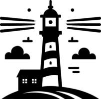 Lighthouse Silhouette Logo vector