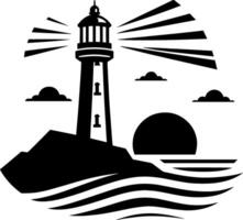 Lighthouse Silhouette Logo vector