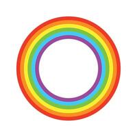 arco iris colores círculos marco logo Arte vector