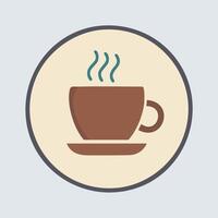 Coffee cup icon illustration. Flat design style. vector