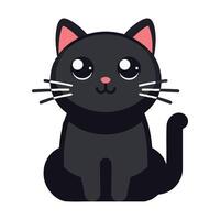 A Cat silhouette flat illustration vector