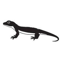 Lizard Silhouette Flat Illustration. vector