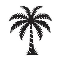 Palm trees Silhouette flat Illustration art. vector