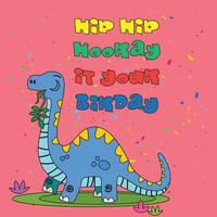 baby dinosaur happy birthday vector