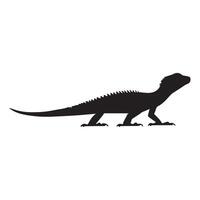 Lizard Silhouette Flat Illustration. vector