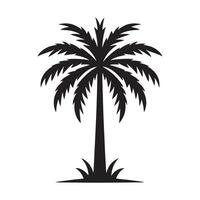 Palm trees Silhouette flat Illustration art. vector