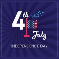 4th July Independence day vector