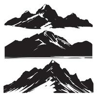 montaña silueta plano ilustración. vector