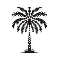 Palm trees Silhouette flat Illustration art. vector