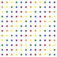 sin costura modelo con pequeño estrellas en arco iris colores aislado en un transparente antecedentes. envoltura para orgullo mes. resumen antecedentes para orgullo mes vector