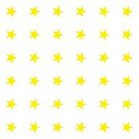 Seamless pattern with yellow stars that are neatly aligned in rows on a white background. Simple solid pattern for wrapping paper, gift paper, children's textiles, pillows or other vector