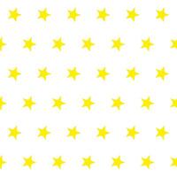 Seamless pattern with small yellow stars on a white background. Simple solid pattern for wrapping paper, gift paper, baby textiles, pillows or other backgrounds vector