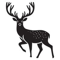Deer silhouette flat illustration vector