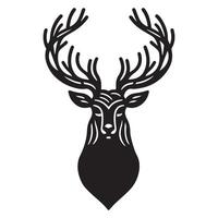 Deer silhouette flat illustration vector