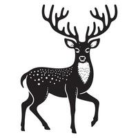 Deer silhouette flat illustration vector