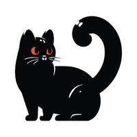 A Cat silhouette flat illustration vector