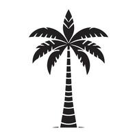 Palm trees Silhouette flat Illustration art. vector