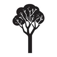 Tree silhouette illustration. vector