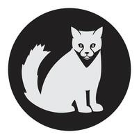 Minimalist modern cat logo. Tricky cat icon. Simple cat icon. vector