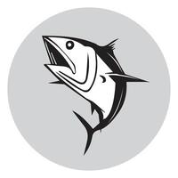 Tuna fish jumping out of the water - cut out icon vector