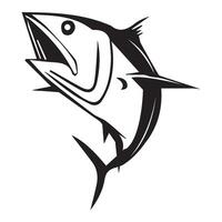 Tuna fish jumping out of the water - cut out icon vector