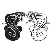 Cobra snake sign on a white background. vector